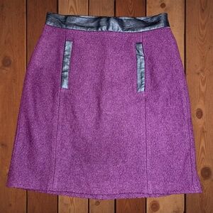 French Connection A-Line Wool Blend Skirt